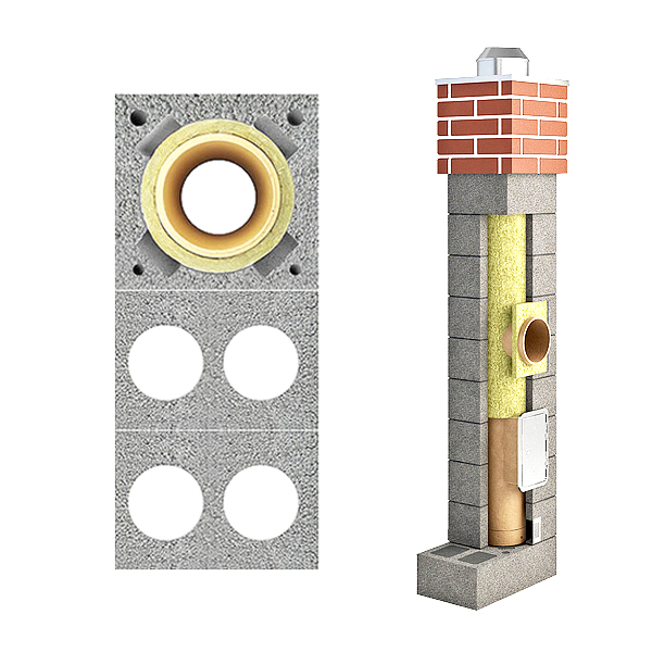 System kominowy PEKABET UNIWERSAL Φ 300 h 12 6m z 4 wentylacjami