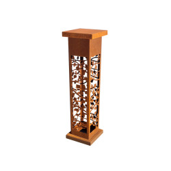 Lampa ogrodowa ze stali Corten 2mm - obudowa