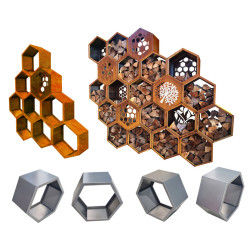 HEXAGON 400 - STOJAK NA DREWNO 1 MODUŁ
