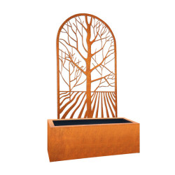 DONICA 120x45x40 + Panel ozdobny BRAMA DO LASU Corten 2mm