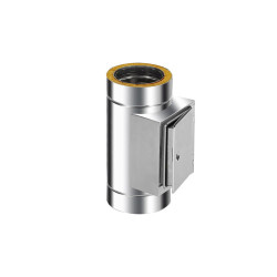 Trójnik wyczystkowy dwuścienny INOX 1,0mm