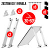 Uchwyt regulowana podstawa 30-60st. do panela fotowoltaicznego ALU kpl. 1 PANEL