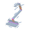 8x HAK - UCHWYT REGULOWANY PV DO KROKWI 145MM