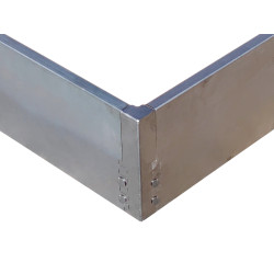 Obrzeże trawnikowe zagięte Corten/Korten na kotwy