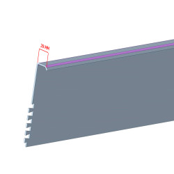 Obrzeże trawnikowe zagięte Corten/Korten na kotwy