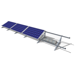 EKIERKI BALASTOWE NA 2 PANELE FOTOWOLTAICZNE 1180x525 REG. 0-90 ALU + 4 WIBRO