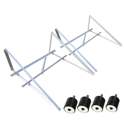 EKIERKI BALASTOWE NA 2 PANELE FOTOWOLTAICZNE 1180x525 REG. 0-90 ALU + 4 WIBRO