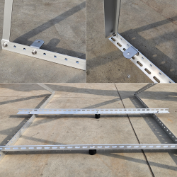 EKIERKI BALASTOWE NA 2 PANELE FOTOWOLTAICZNE 1180x525 REG. 0-90 ALU + 4 WIBRO