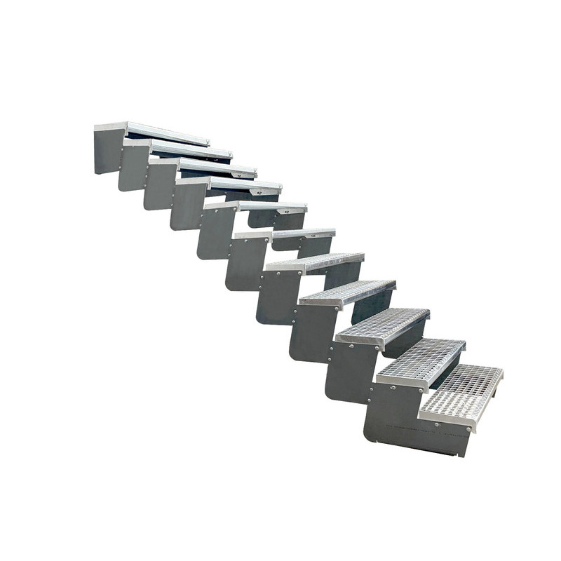 Schody modułowe regulowane MODULO - stopnie ocynk krata Schody modułowe regulowane MODULO - stopnie ocynk krata