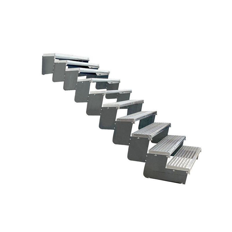 Schody modułowe regulowane MODULO - stopnie ocynk krata Schody modułowe regulowane MODULO - stopnie ocynk krata