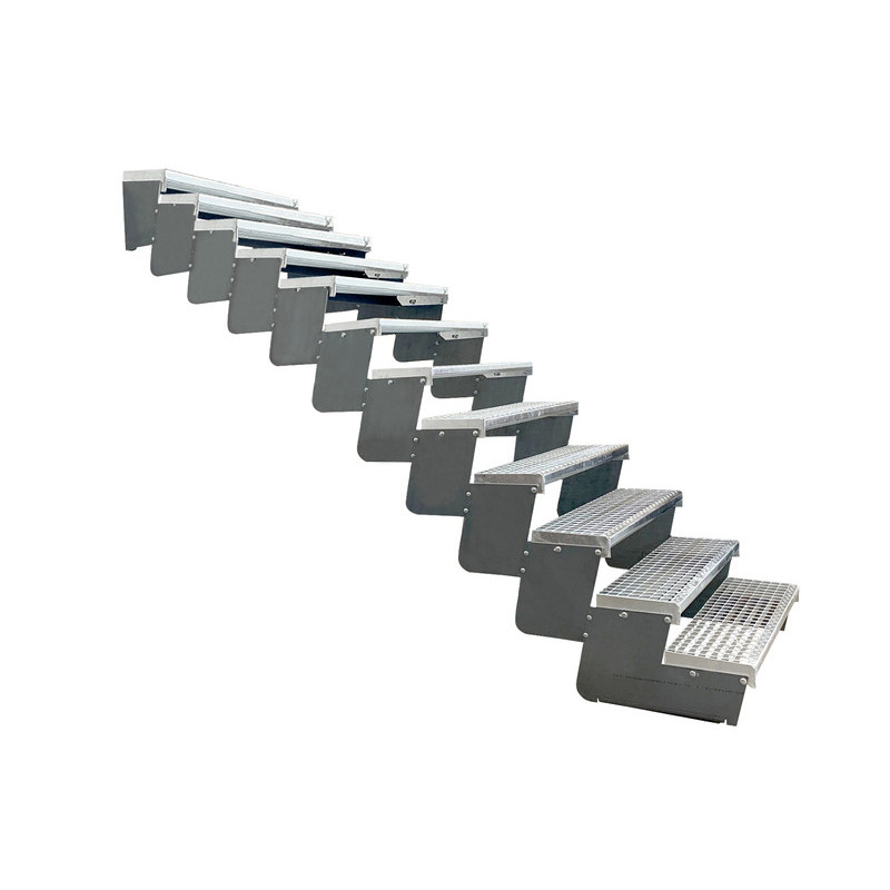 Schody modułowe regulowane MODULO - stopnie ocynk krata Schody modułowe regulowane MODULO - stopnie ocynk krata