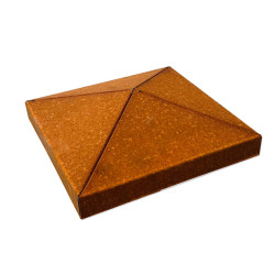 CZAPKA CORTEN NA SŁUPEK OGRODZENIOWY